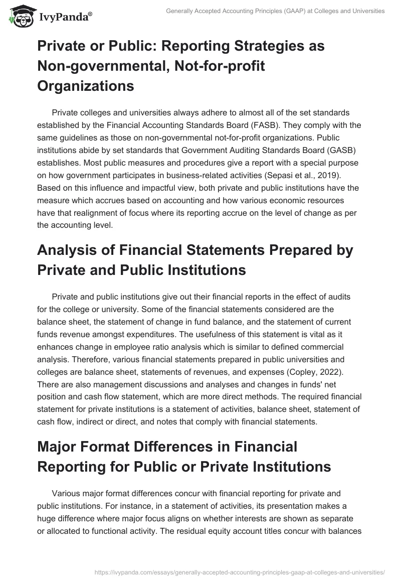Generally Accepted Accounting Principles (GAAP) at Colleges and Universities. Page 2