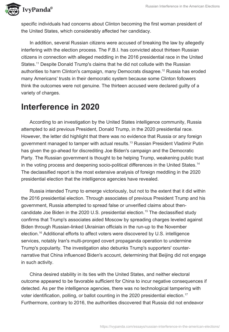 Russian Interference in the American Elections. Page 3