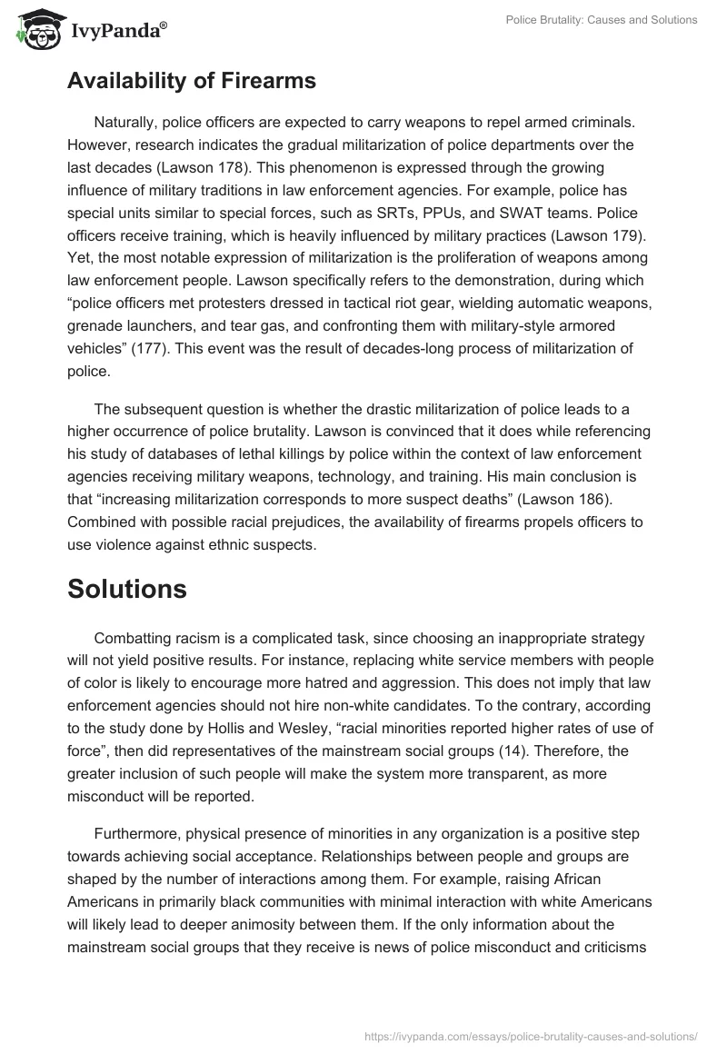 Police Brutality: Causes and Solutions. Page 3