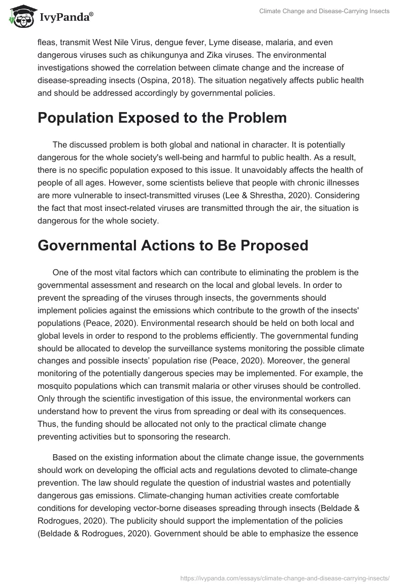 Climate Change and Disease-Carrying Insects. Page 2