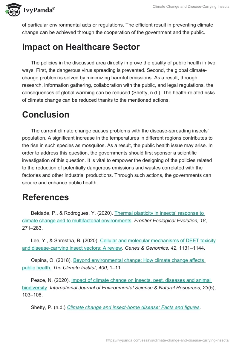 Climate Change and Disease-Carrying Insects. Page 3