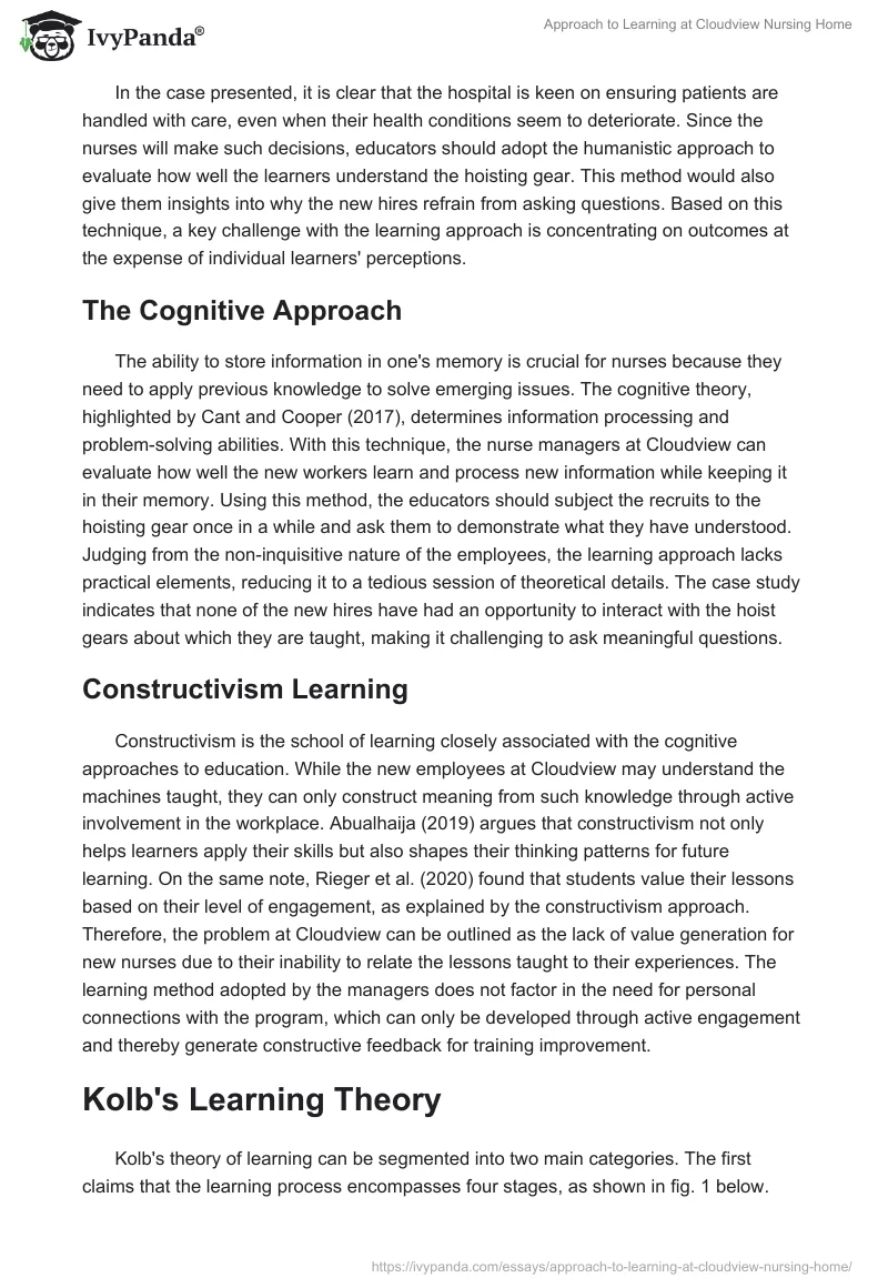 Approach to Learning at Cloudview Nursing Home. Page 3