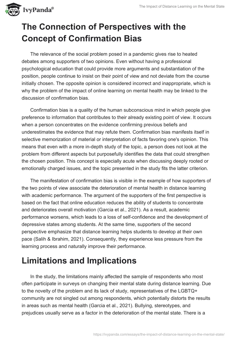 The Impact of Distance Learning on the Mental State. Page 2
