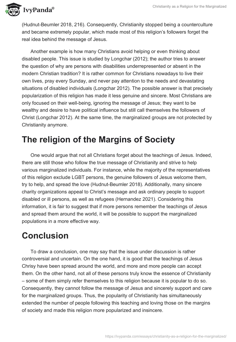 Christianity as a Religion for the Marginalized. Page 3