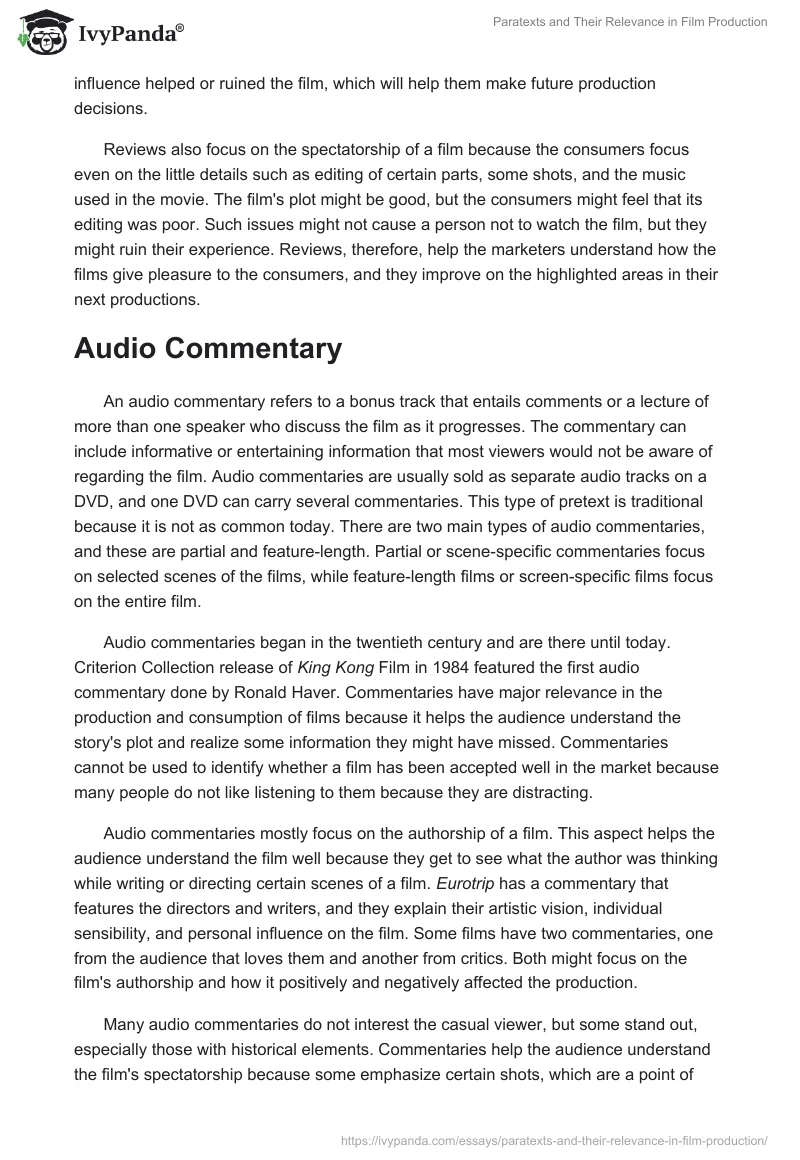 Paratexts and Their Relevance in Film Production. Page 4
