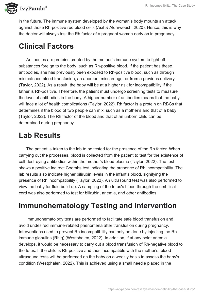 Rh Incompatibility: The Case Study. Page 2