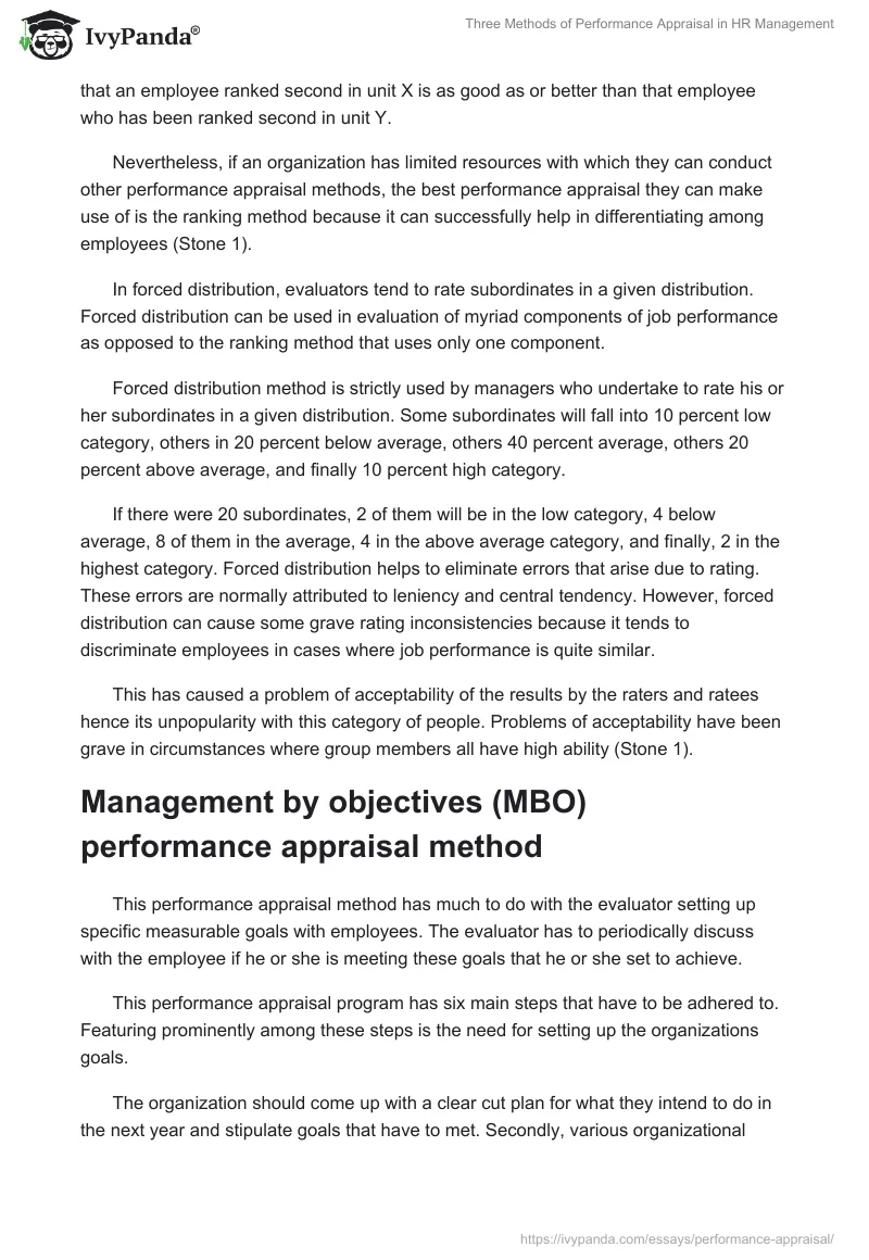 Three Methods of Performance Appraisal in HR Management. Page 2