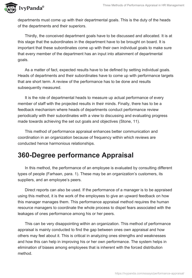 Three Methods of Performance Appraisal in HR Management. Page 3