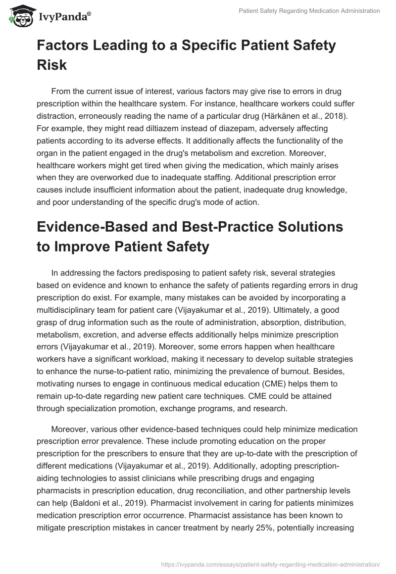 Patient Safety Regarding Medication Administration. Page 2