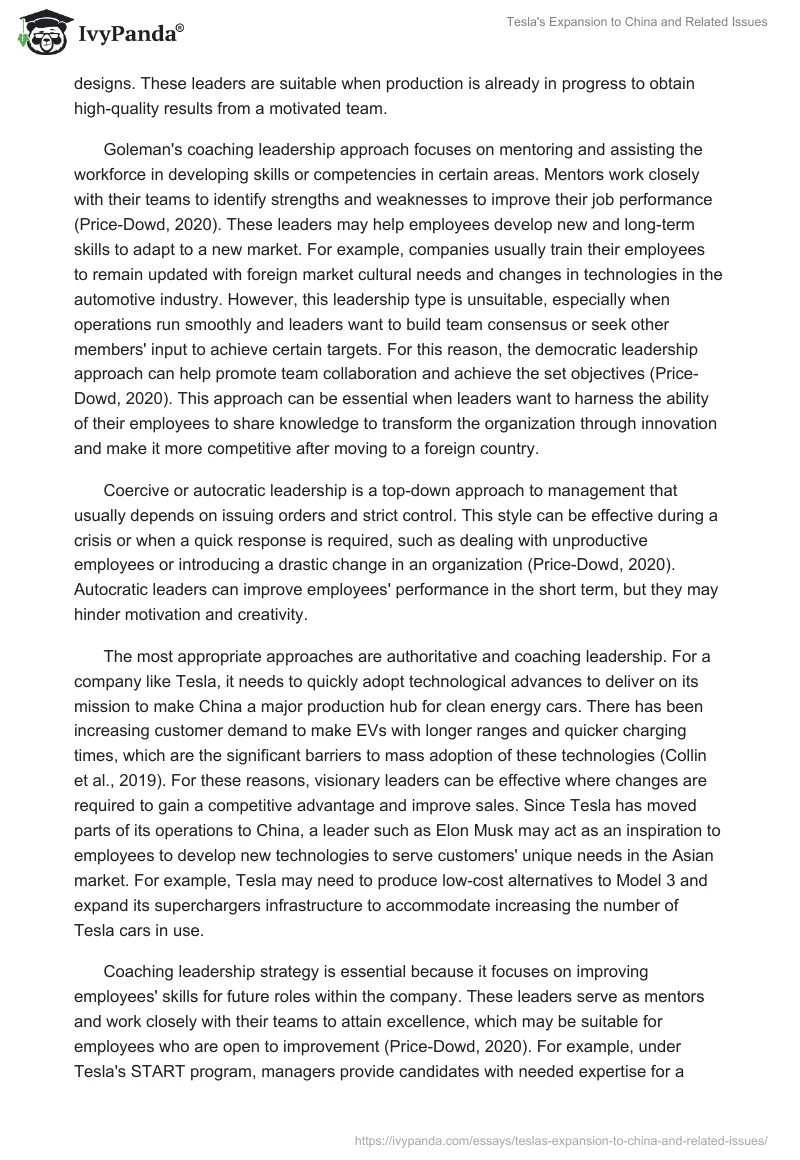 Tesla's Expansion to China and Related Issues. Page 4