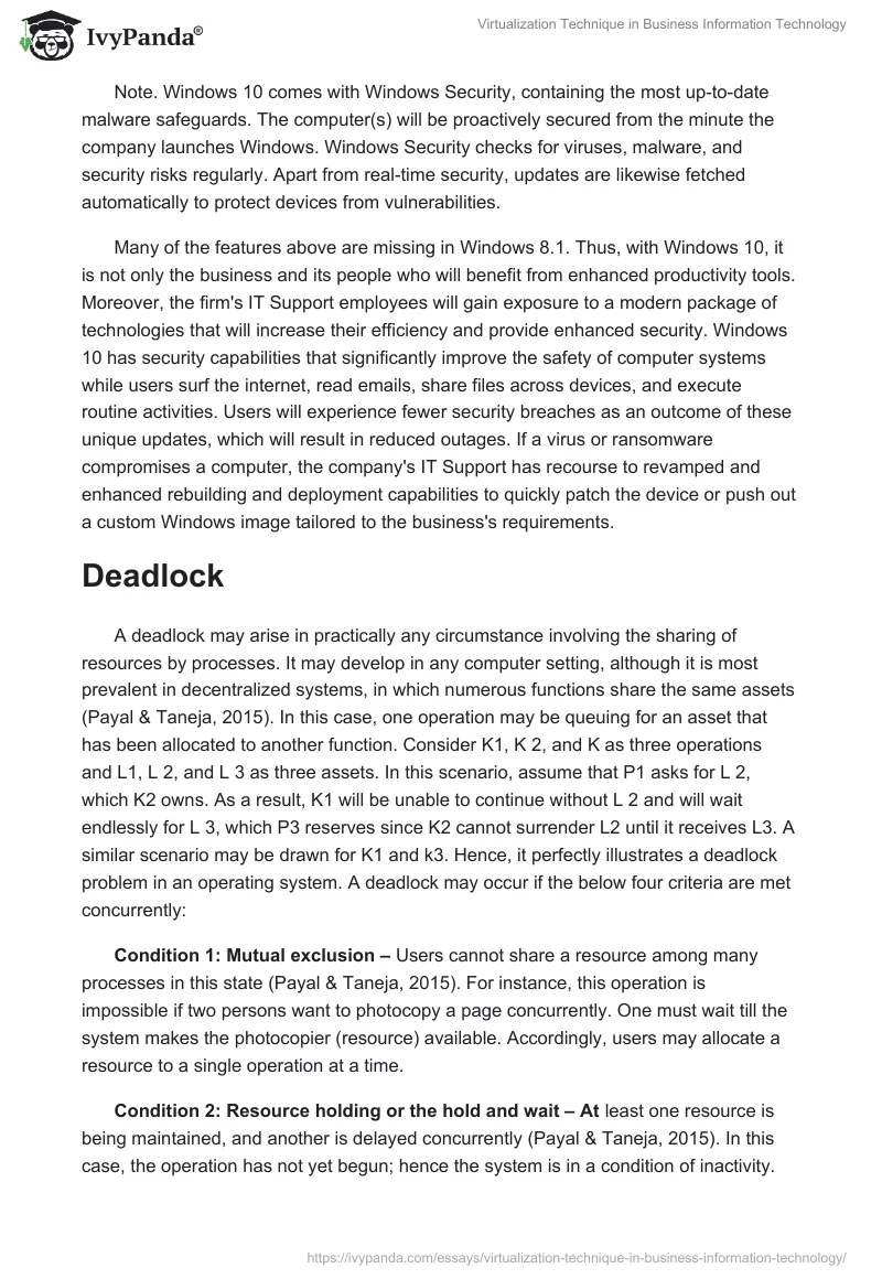 Virtualization Technique in Business Information Technology. Page 4