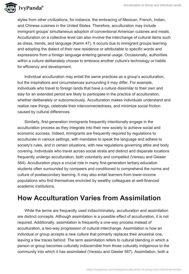 Acculturation at Group and Individual Levels. Page 3
