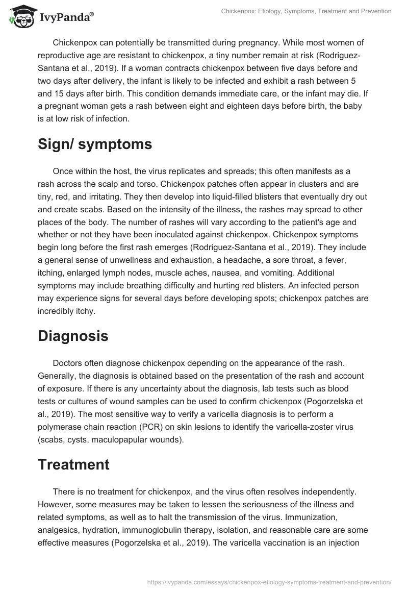 Chickenpox: Etiology, Symptoms, Treatment and Prevention. Page 2