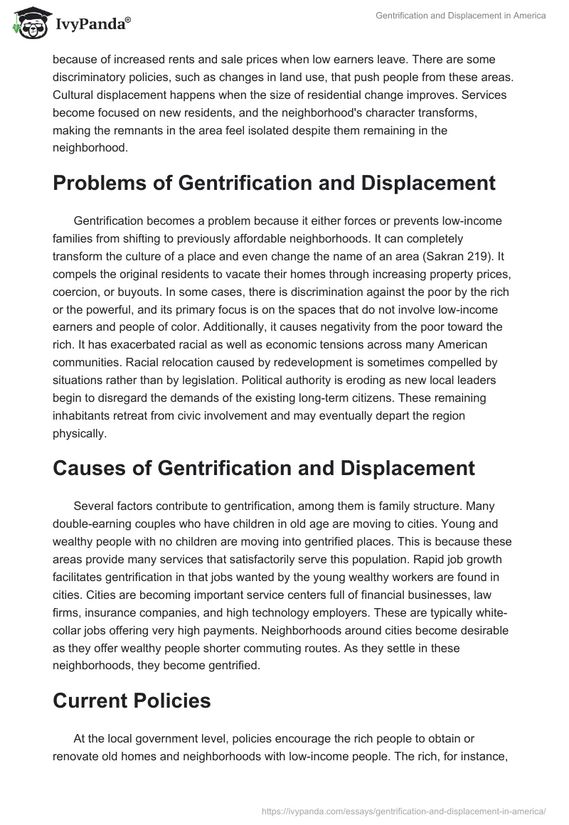 Gentrification and Displacement in America. Page 2