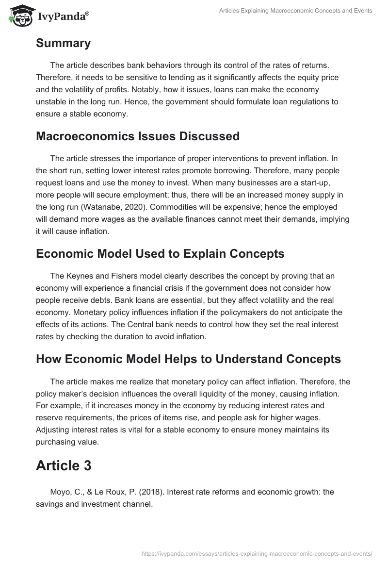 Articles Explaining Macroeconomic Concepts and Events. Page 3