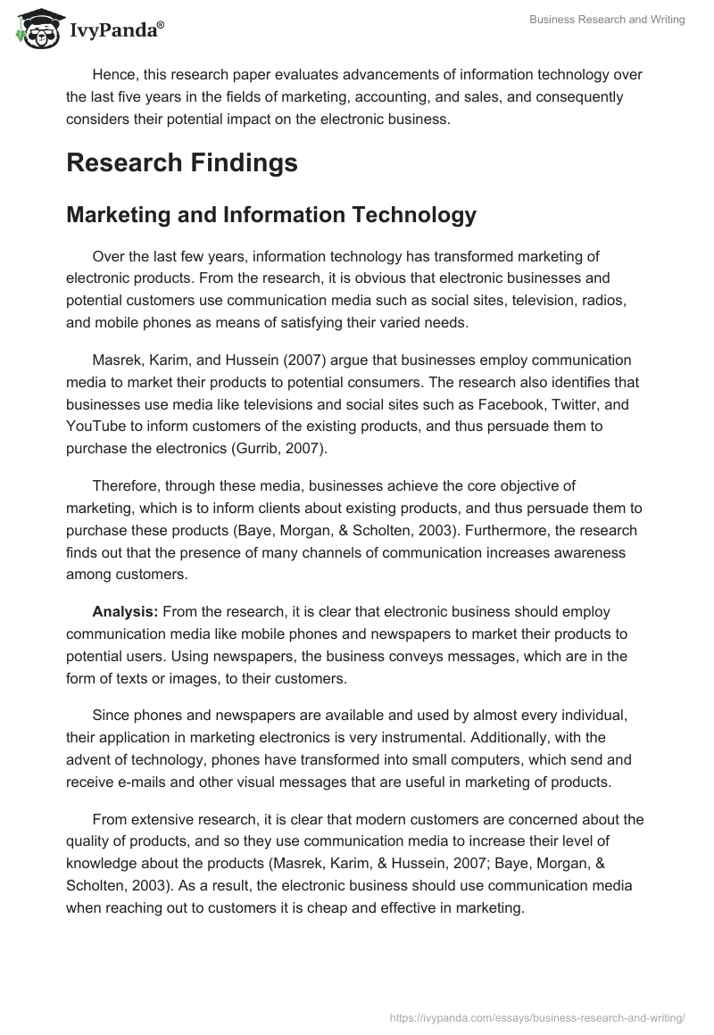 Business Research and Writing. Page 2