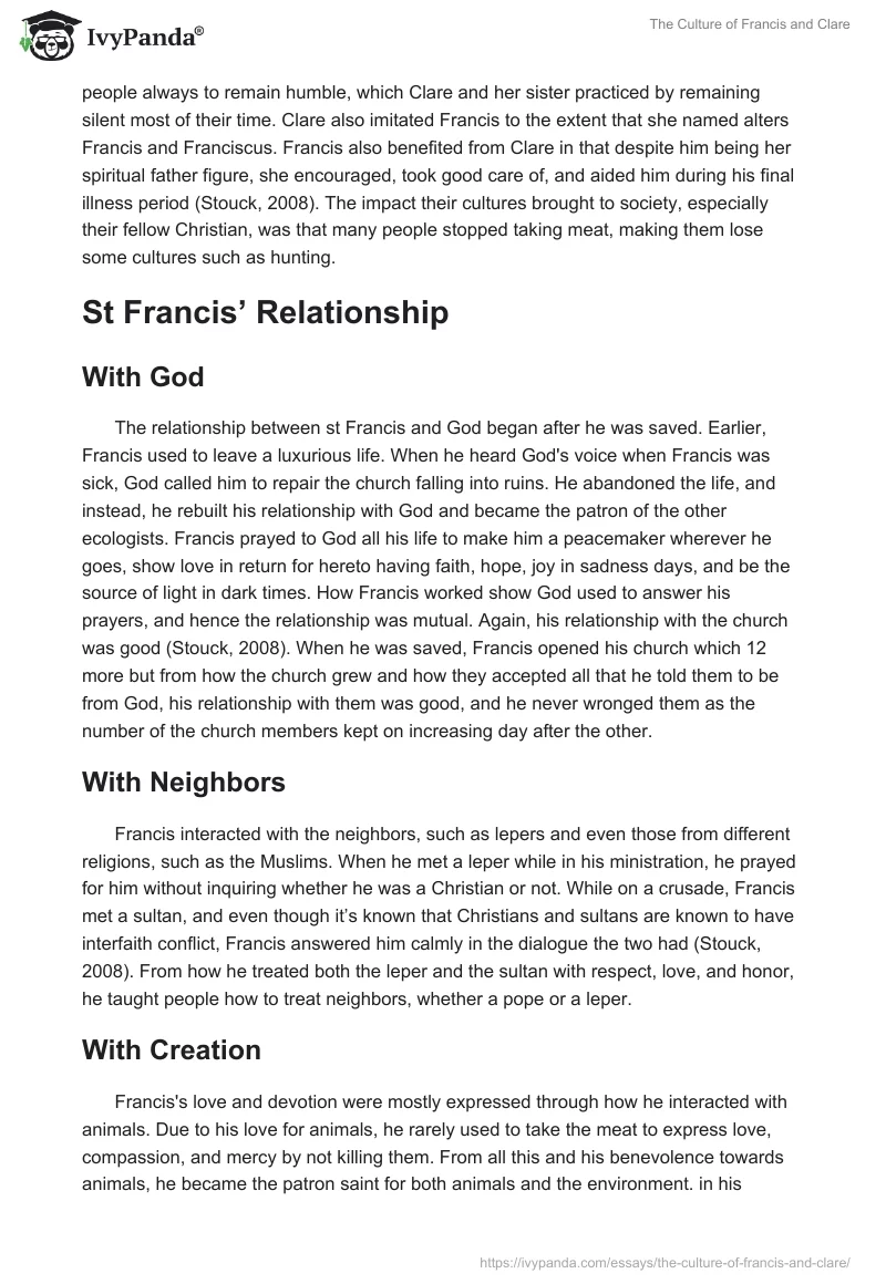 The Culture of Francis and Clare. Page 2