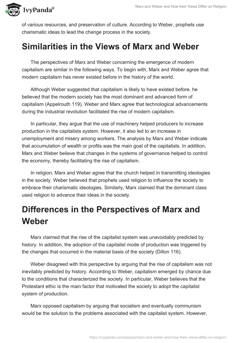 Marx and Weber and How their Views Differ on Religion. Page 4