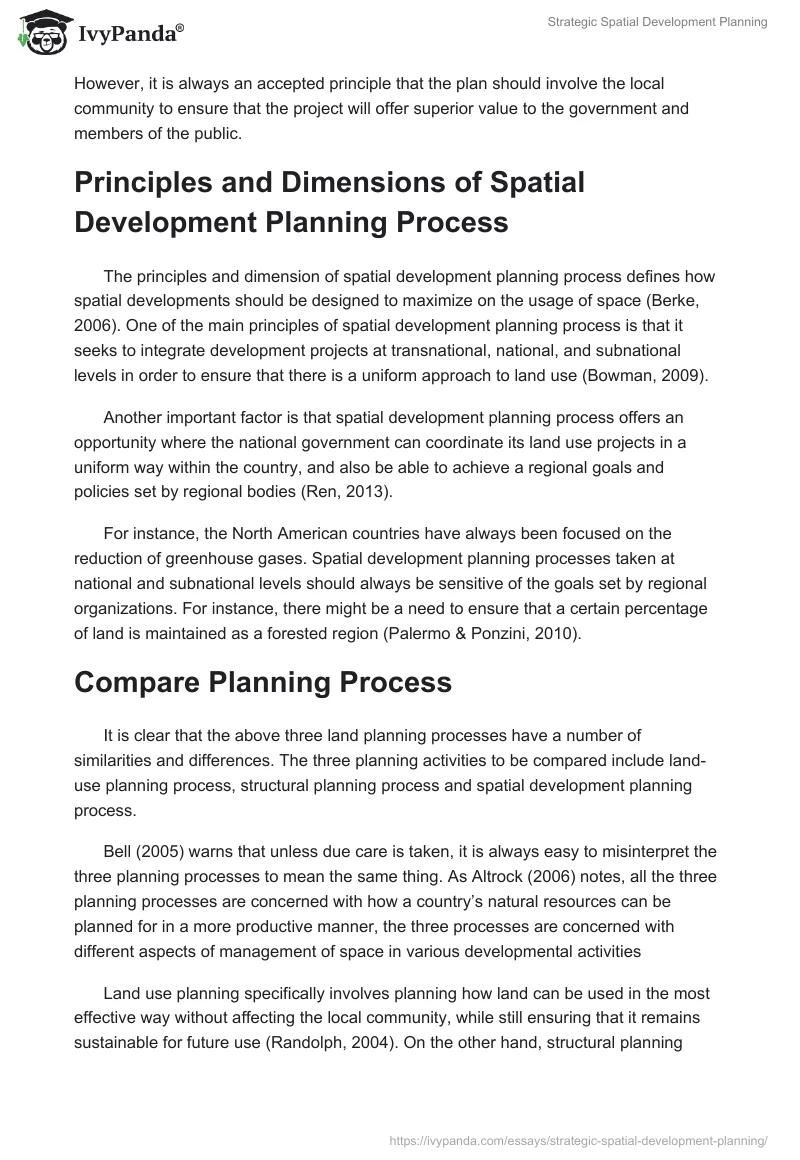 Strategic Spatial Development Planning. Page 4