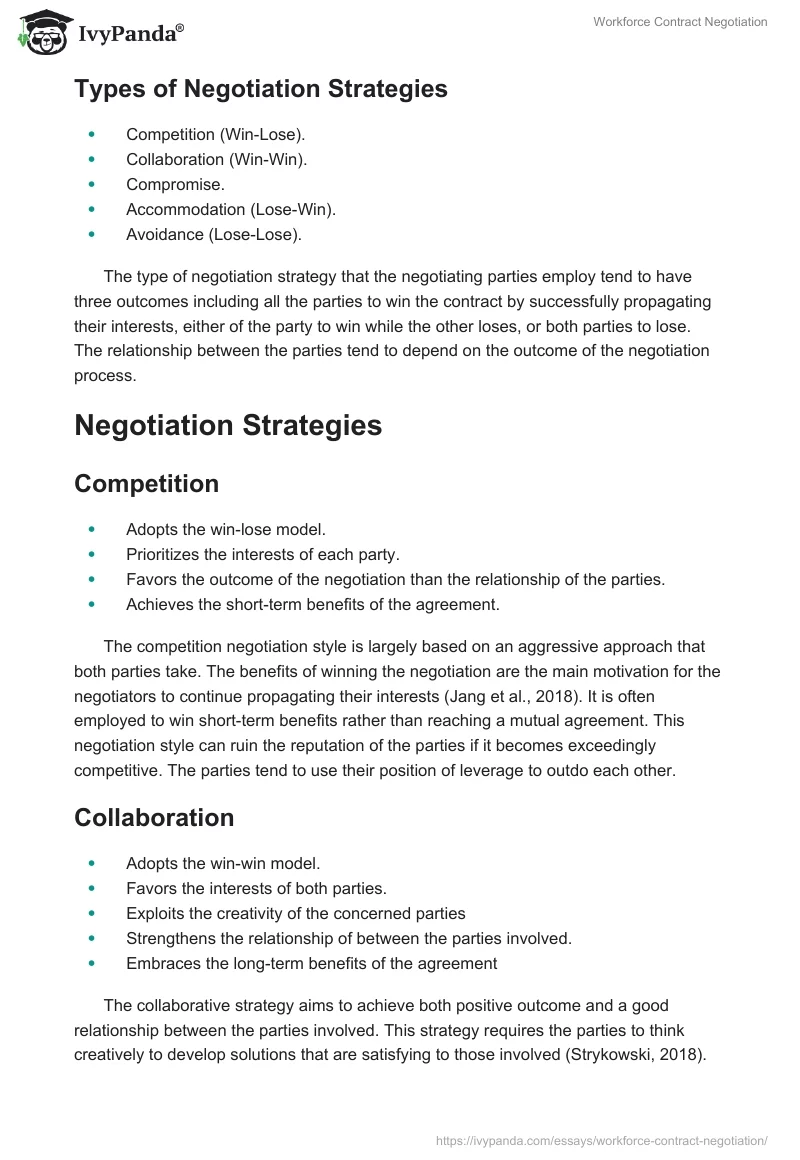 Workforce Contract Negotiation. Page 5