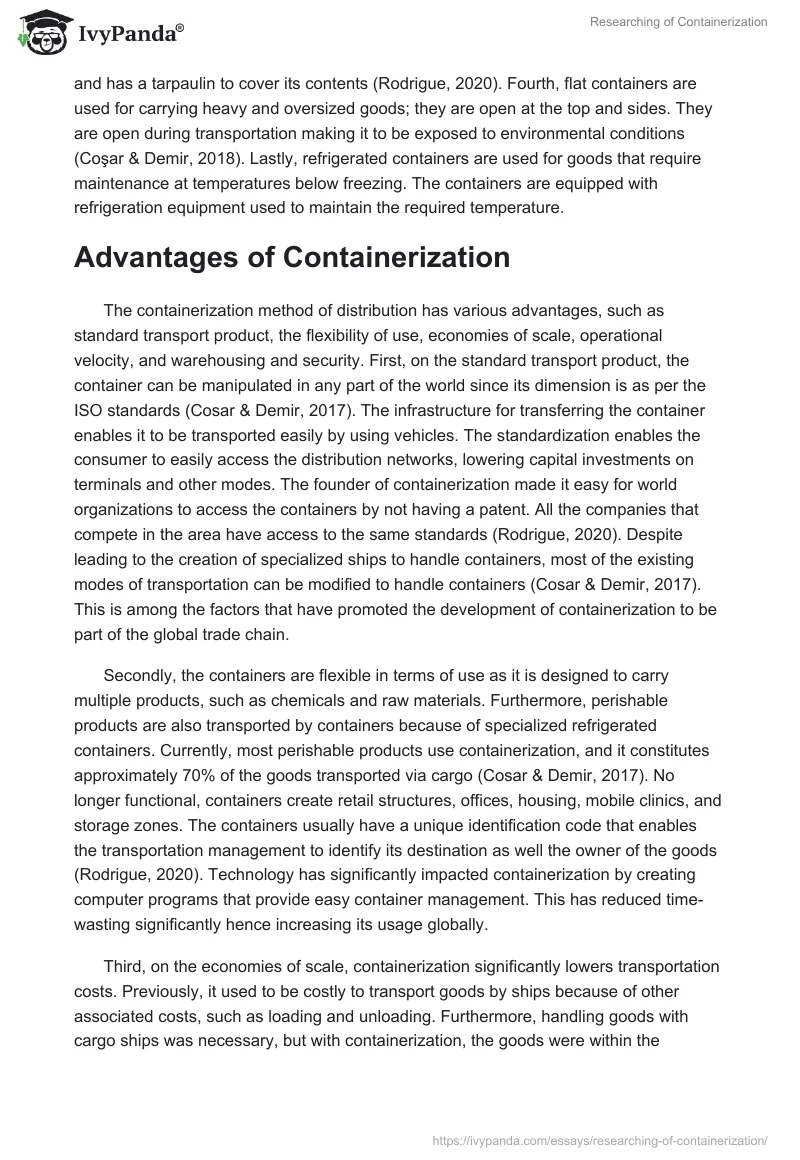 Researching of Containerization. Page 2