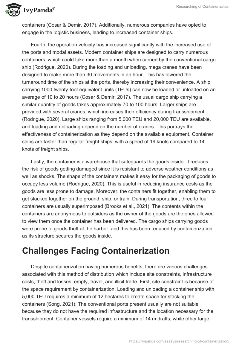 Researching of Containerization. Page 3
