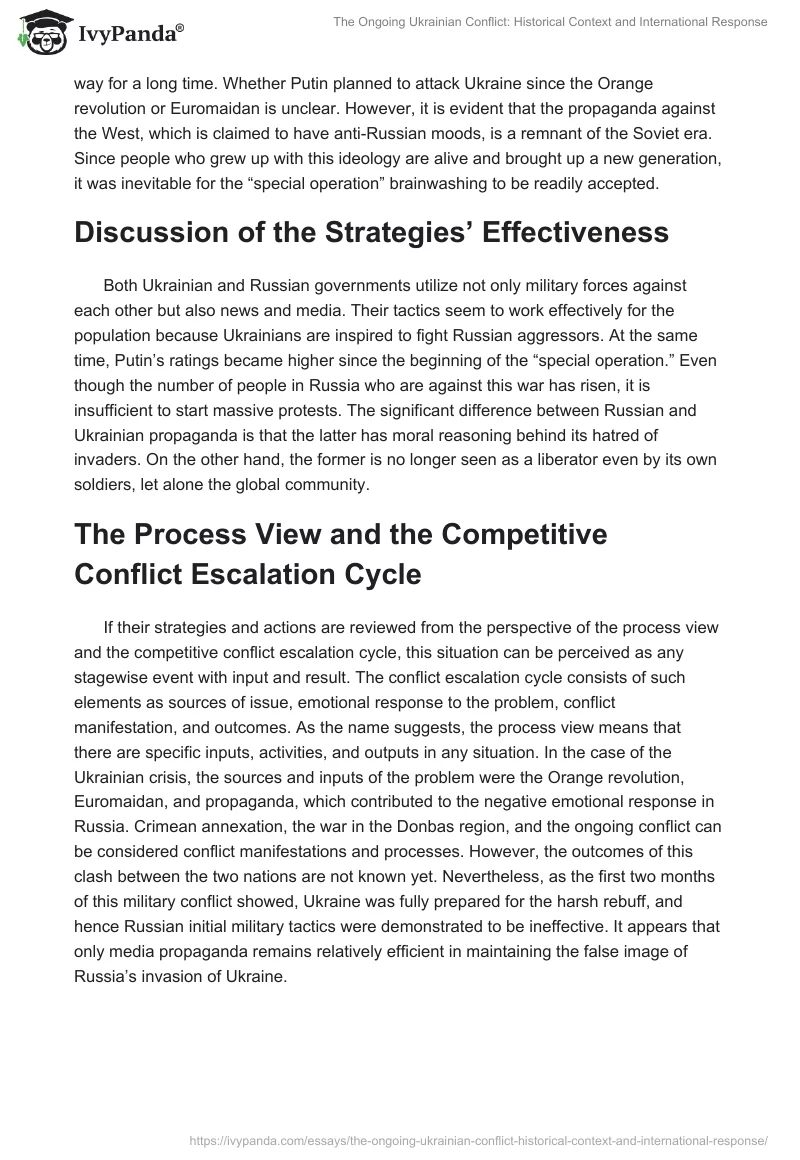 The Ongoing Ukrainian Conflict: Historical Context and International Response. Page 5