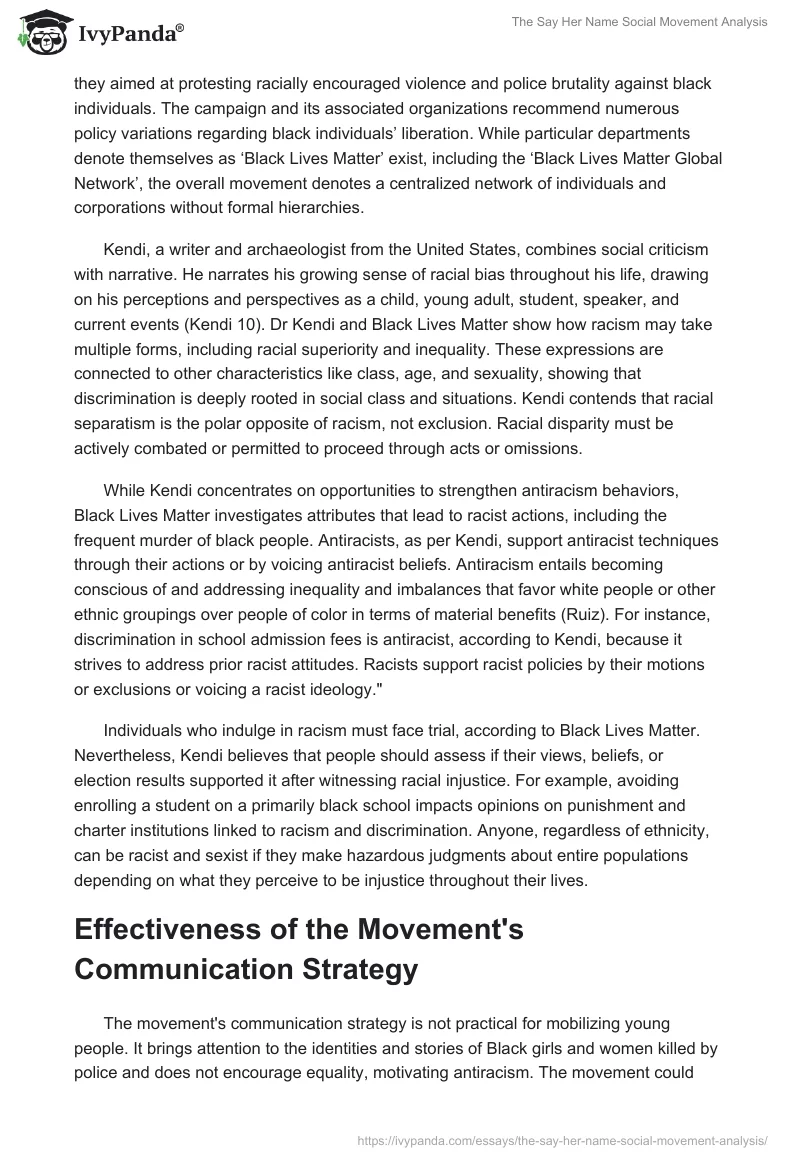 The "Say Her Name" Social Movement Analysis. Page 3