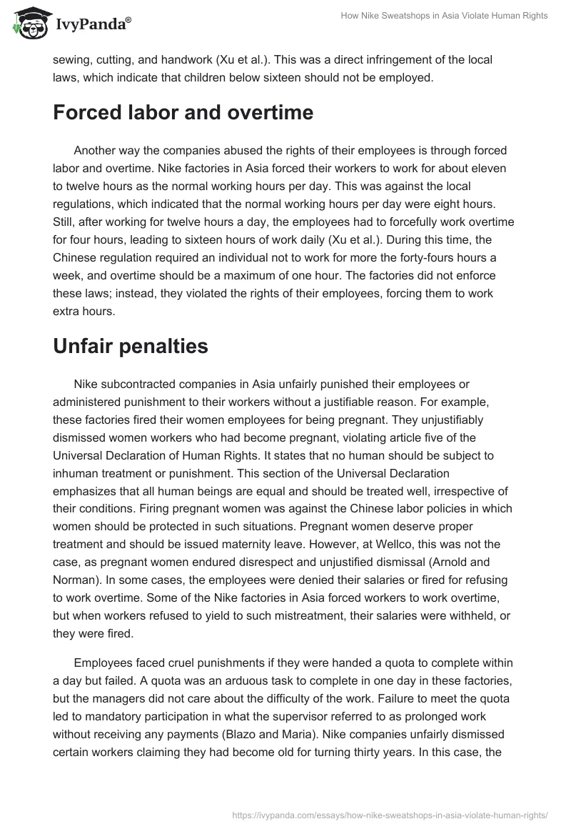 How Nike Sweatshops in Asia Violate Human Rights. Page 3