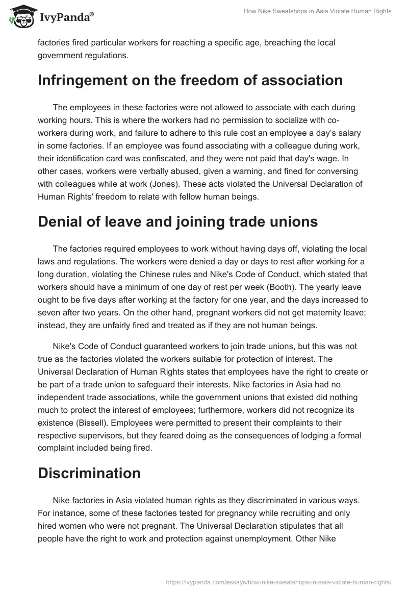How Nike Sweatshops in Asia Violate Human Rights. Page 4