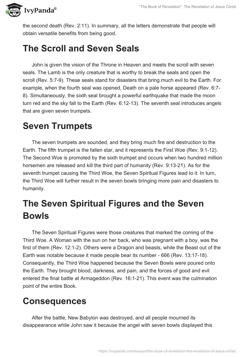 “The Book of Revelation”: The Revelation of Jesus Christ. Page 2