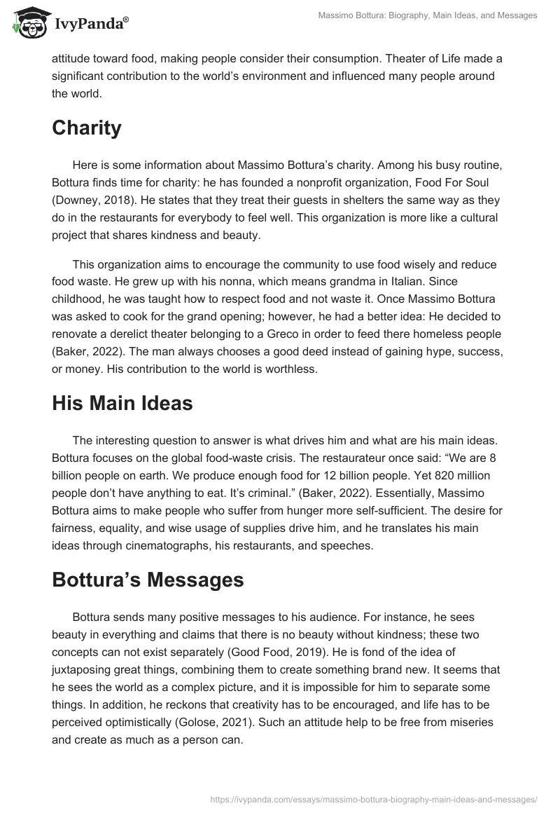 Massimo Bottura: Biography, Main Ideas, and Messages. Page 3