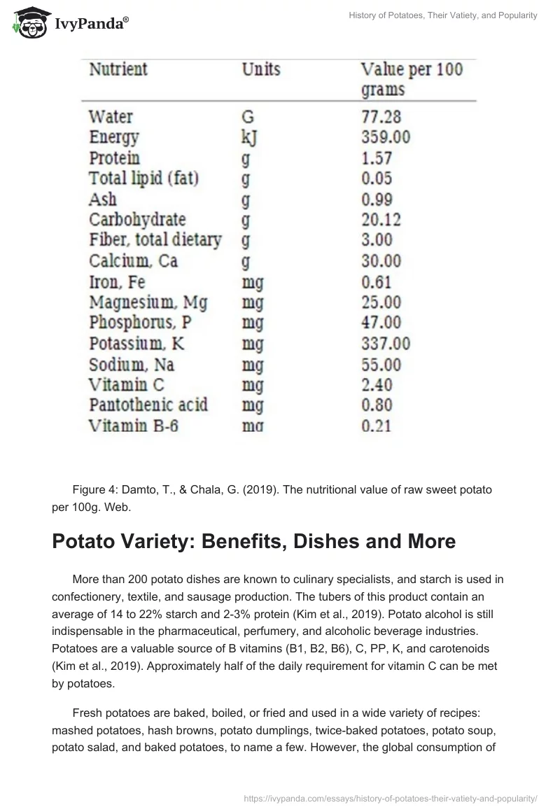 History of Potatoes, Their Vatiety, and Popularity. Page 5