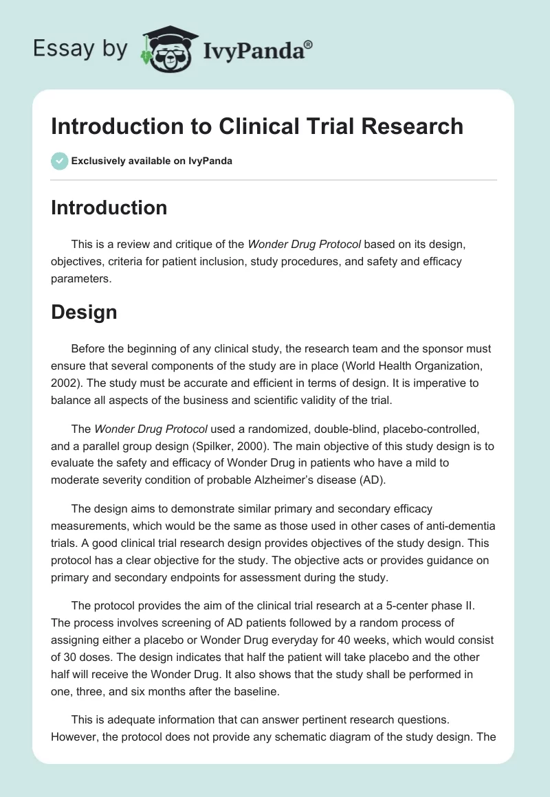 Introduction to Clinical Trial Research. Page 1