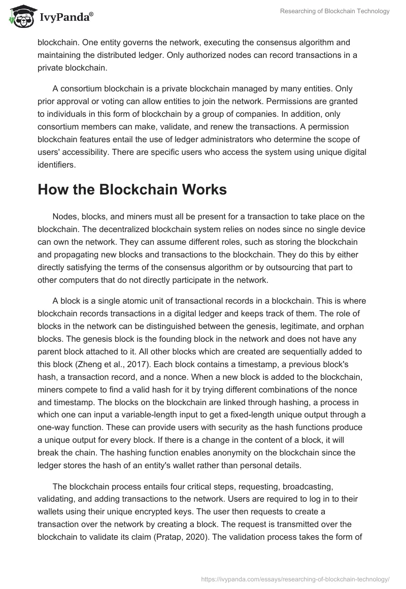 Researching of Blockchain Technology. Page 2