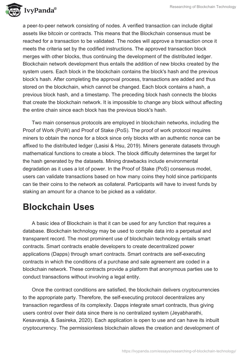 Researching of Blockchain Technology. Page 3