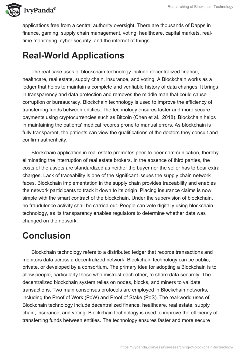 Researching of Blockchain Technology. Page 4