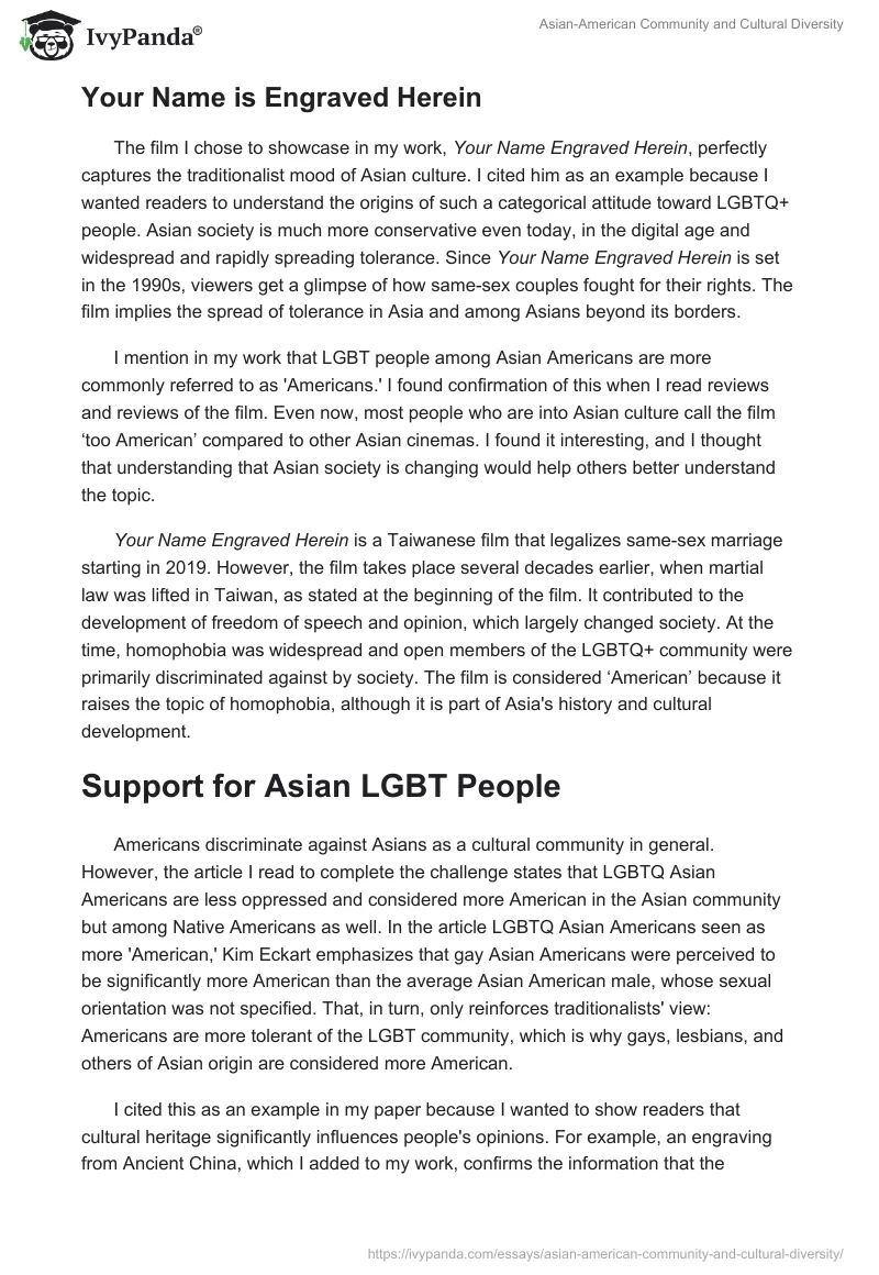 Asian-American Community and Cultural Diversity. Page 2