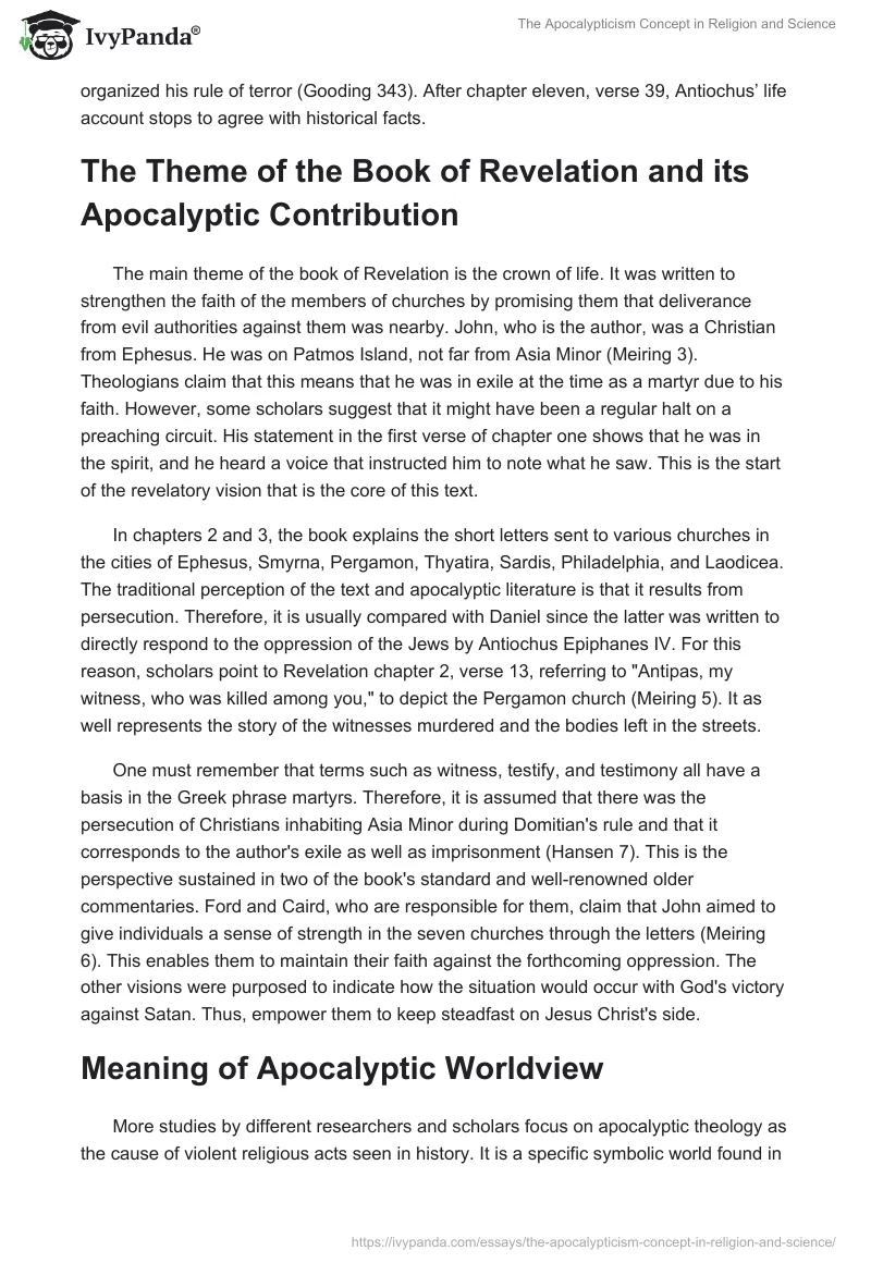The Apocalypticism Concept in Religion and Science. Page 3