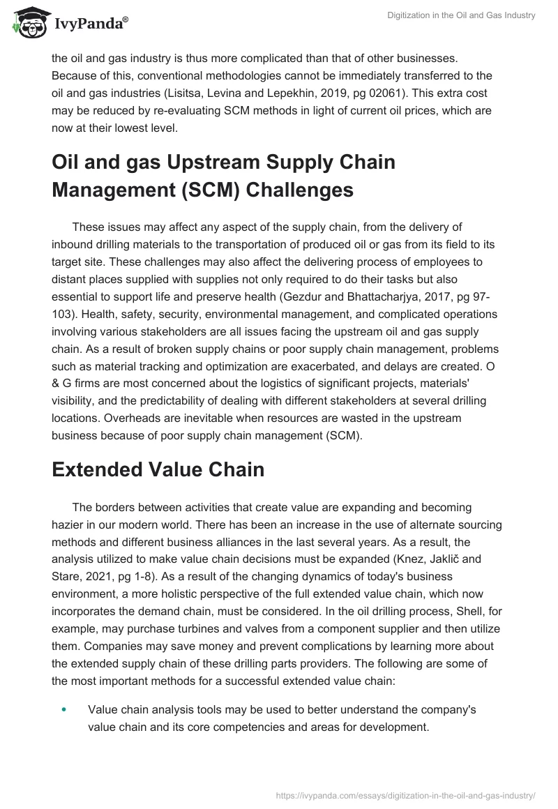 Digitization in the Oil and Gas Industry. Page 5