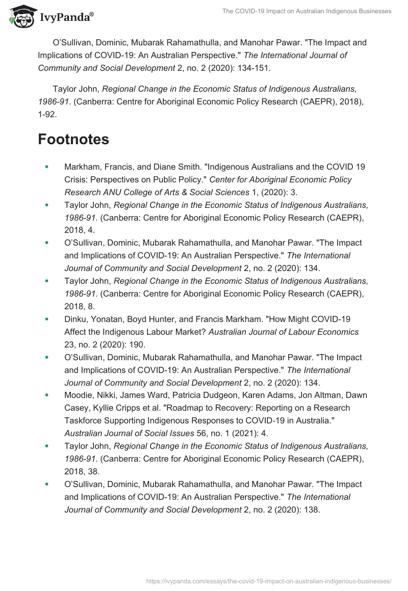 The COVID-19 Impact on Australian Indigenous Businesses. Page 4