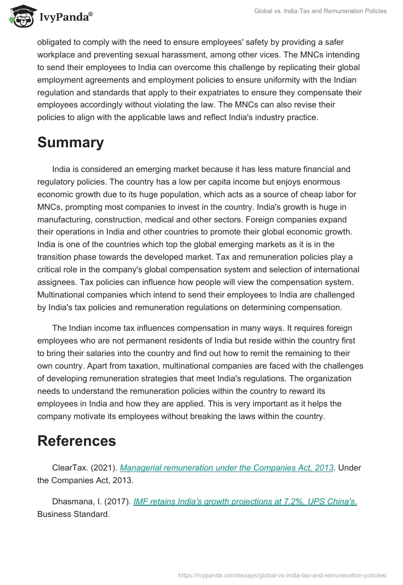 Global vs. India Tax and Remuneration Policies. Page 5