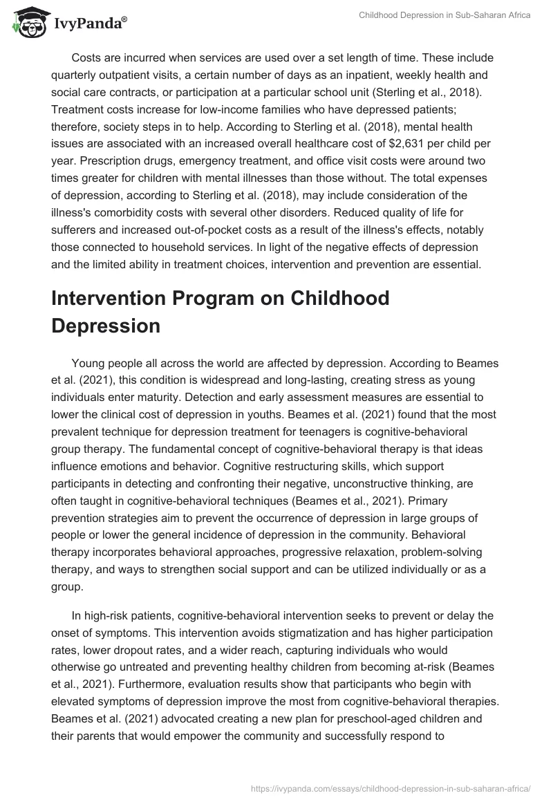 Childhood Depression in Sub-Saharan Africa. Page 3