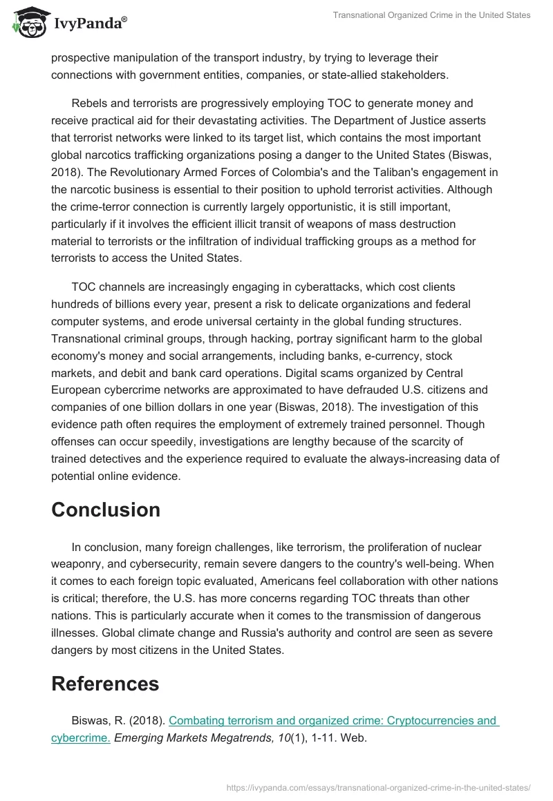 Transnational Organized Crime in the United States. Page 2