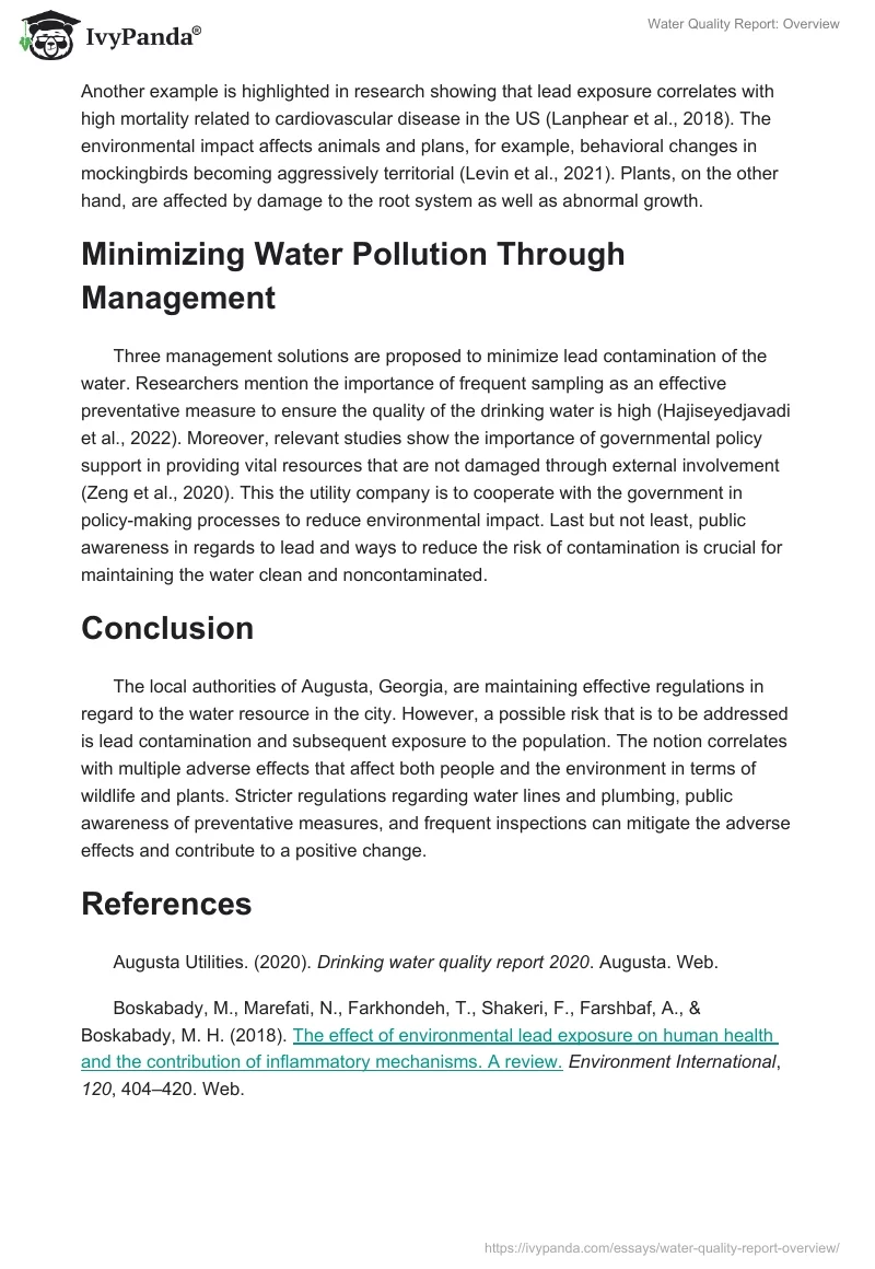 Water Quality Report: Overview. Page 2