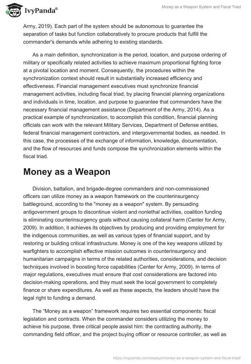 "Money as a Weapon" System and Fiscal Triad. Page 2