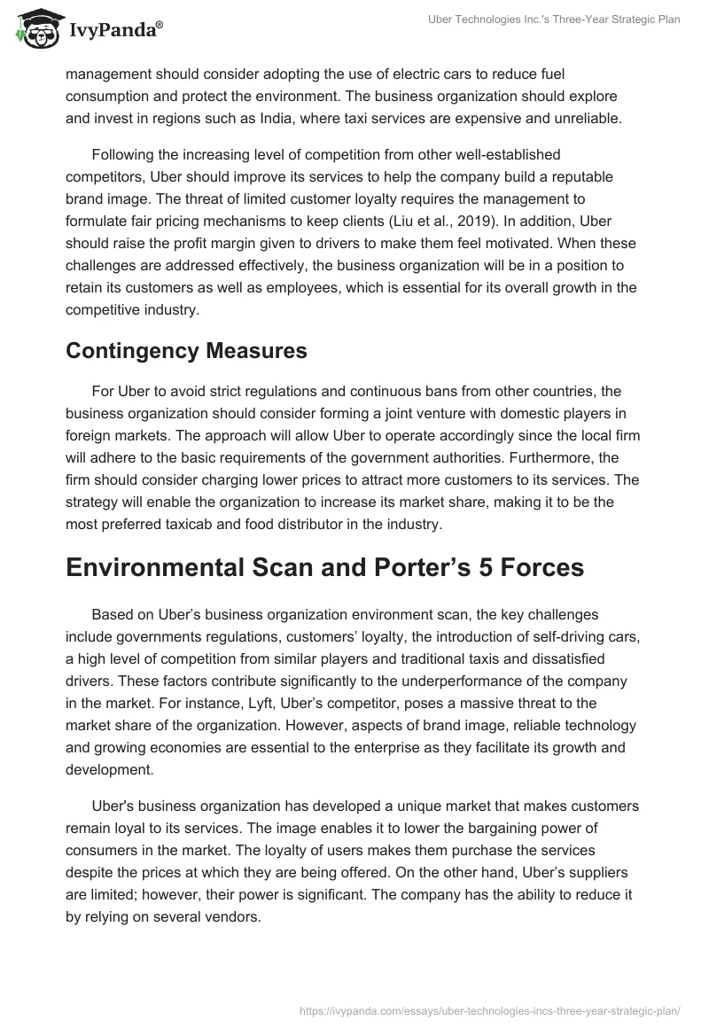 Uber Technologies Inc.'s Three-Year Strategic Plan. Page 5