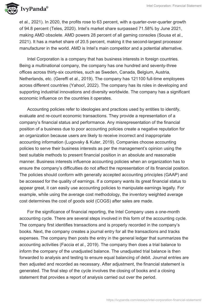 Intel Corporation: Financial Statement. Page 2