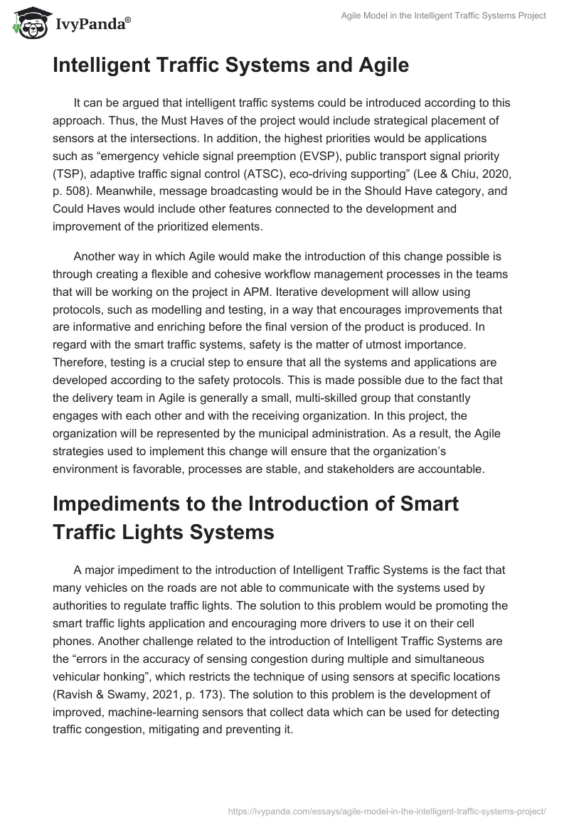Agile Model in the Intelligent Traffic Systems Project. Page 2