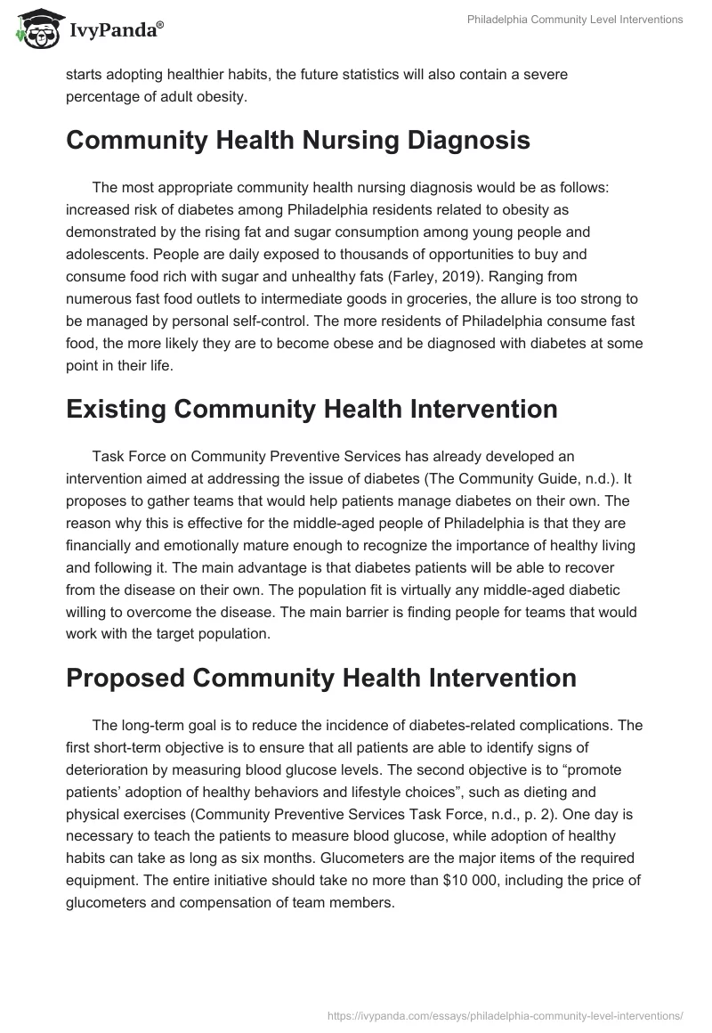 Philadelphia Community Level Interventions. Page 3